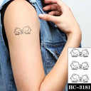 Heartfelt Black Waterproof Tattoo Expressive Hand-Drawn Design