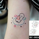 Heartfelt Black Waterproof Tattoo Expressive Hand-Drawn Design