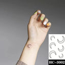Heartfelt Black Waterproof Tattoo Expressive Hand-Drawn Design