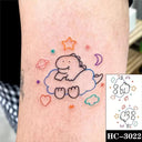 Heartfelt Black Waterproof Tattoo Expressive Hand-Drawn Design