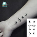 Heartfelt Black Waterproof Tattoo Expressive Hand-Drawn Design
