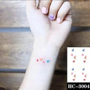 Heartfelt Black Waterproof Tattoo Expressive Hand-Drawn Design