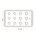 Heartfelt Black Waterproof Tattoo Expressive Hand-Drawn Design