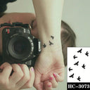 Heartfelt Black Waterproof Tattoo Expressive Hand-Drawn Design