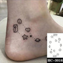 Heartfelt Black Waterproof Tattoo Expressive Hand-Drawn Design