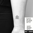 Heartfelt Black Waterproof Tattoo Expressive Hand-Drawn Design