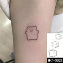 Heartfelt Black Waterproof Tattoo Expressive Hand-Drawn Design