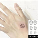 Heartfelt Black Waterproof Tattoo Expressive Hand-Drawn Design