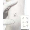 Heartfelt Black Waterproof Tattoo Expressive Hand-Drawn Design