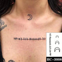 Heartfelt Black Waterproof Tattoo Expressive Hand-Drawn Design