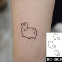 Heartfelt Black Waterproof Tattoo Expressive Hand-Drawn Design