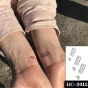 Heartfelt Black Waterproof Tattoo Expressive Hand-Drawn Design