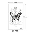 Heartfelt Black Waterproof Tattoo Expressive Hand-Drawn Design