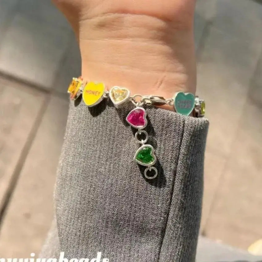 Heartfelt Enamel Bracelet for Women Elegant Wrist Candy