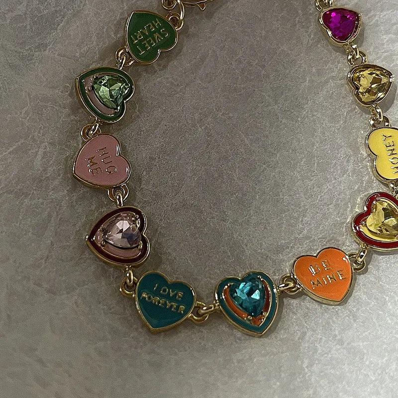 Heartfelt Enamel Bracelet for Women Elegant Wrist Candy