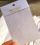 Heartfelt Love Nail Sticker Set: Romantic 3D Expressions