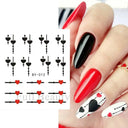 Heartfelt Love Nail Sticker Set: Romantic 3D Expressions