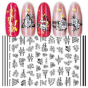 Heartfelt Love Nail Sticker Set: Romantic 3D Expressions