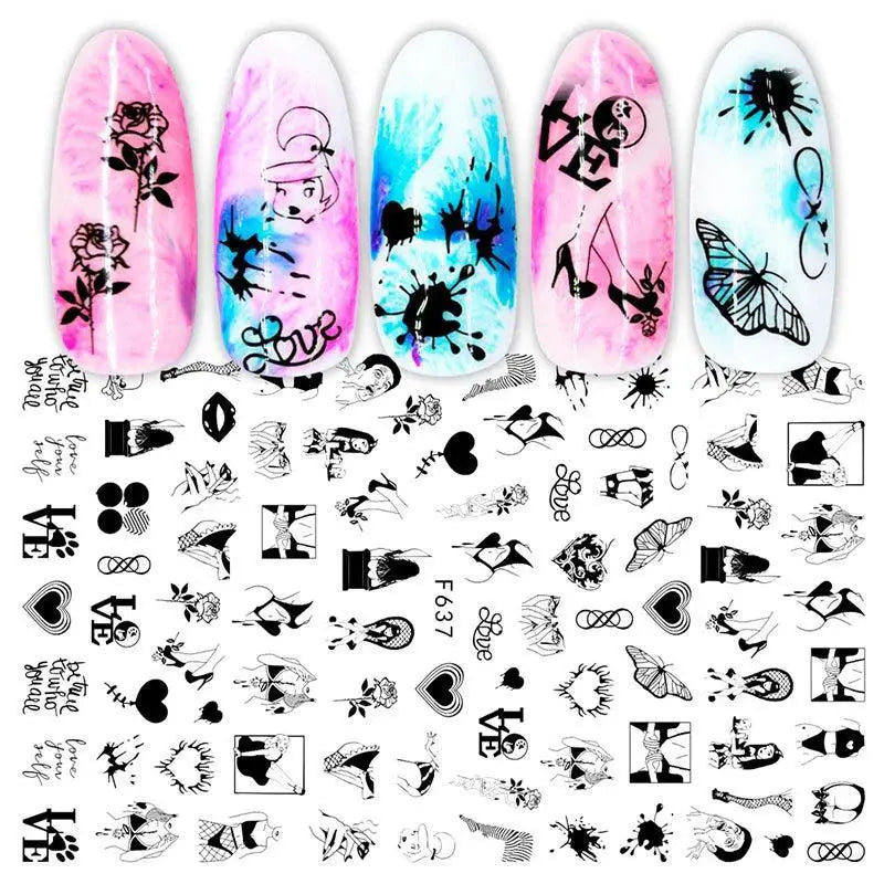 Heartfelt Love Nail Sticker Set Romantic Expressions — product view 12