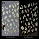Heartfelt Love Nail Sticker Set: Romantic 3D Expressions