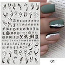 Heartfelt Love Nail Sticker Set: Romantic 3D Expressions