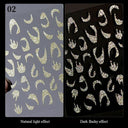 Heartfelt Love Nail Sticker Set: Romantic 3D Expressions