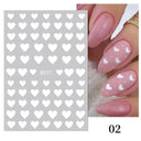 Heartfelt Love Nail Sticker Set: Romantic 3D Expressions