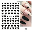 Heartfelt Love Nail Sticker Set: Romantic 3D Expressions