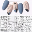Heartfelt Love Nail Sticker Set: Romantic 3D Expressions