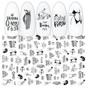 Heartfelt Love Nail Sticker Set: Romantic 3D Expressions