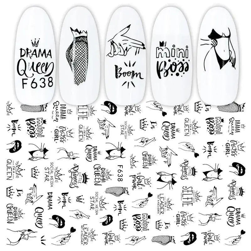 Heartfelt Love Nail Sticker Set Romantic Expressions — product view 13