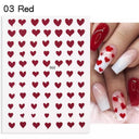 Heartfelt Love Nail Sticker Set: Romantic 3D Expressions