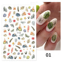Heartfelt Love Nail Sticker Set: Romantic 3D Expressions