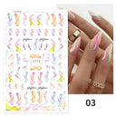 Heartfelt Love Nail Sticker Set: Romantic 3D Expressions