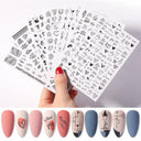 Heartfelt Love Nail Sticker Set: Romantic 3D Expressions