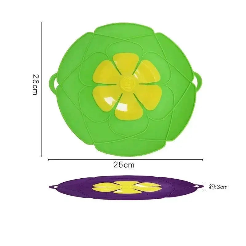 Heat Resistant Silicone Spill Stopper Lid for Pots and Pans
