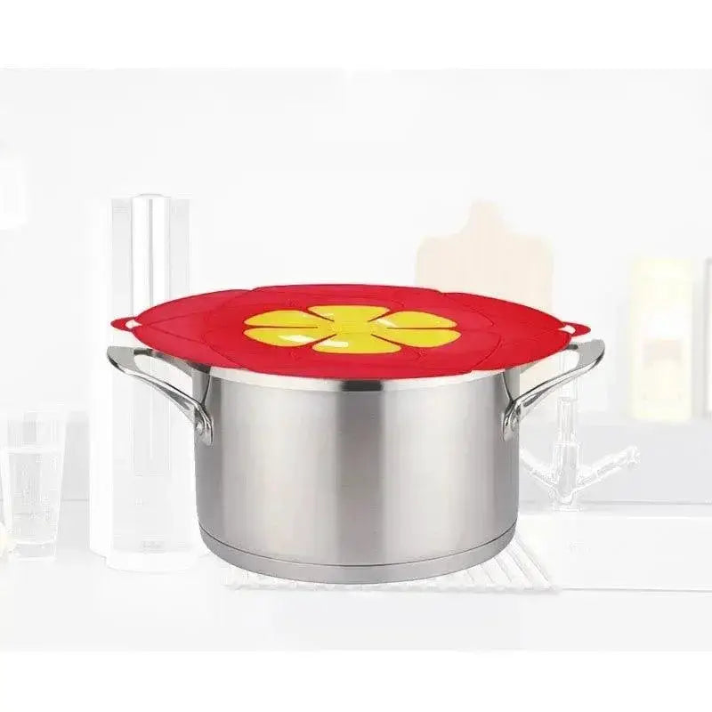 Heat Resistant Silicone Spill Stopper Lid for Pots and Pans