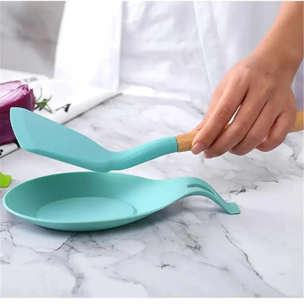 Heat Resistant Silicone Spoon Rest and Utensil Organizer