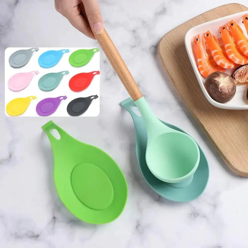 Heat Resistant Silicone Spoon Rest and Utensil Organizer