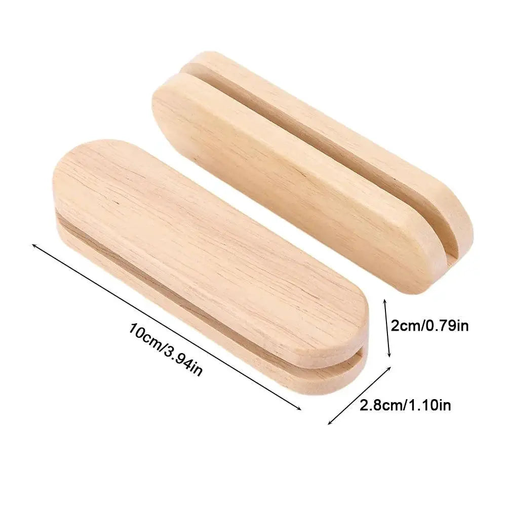 Heat Resistant Wooden BBQ Pan Handles 2 Pack Grilling