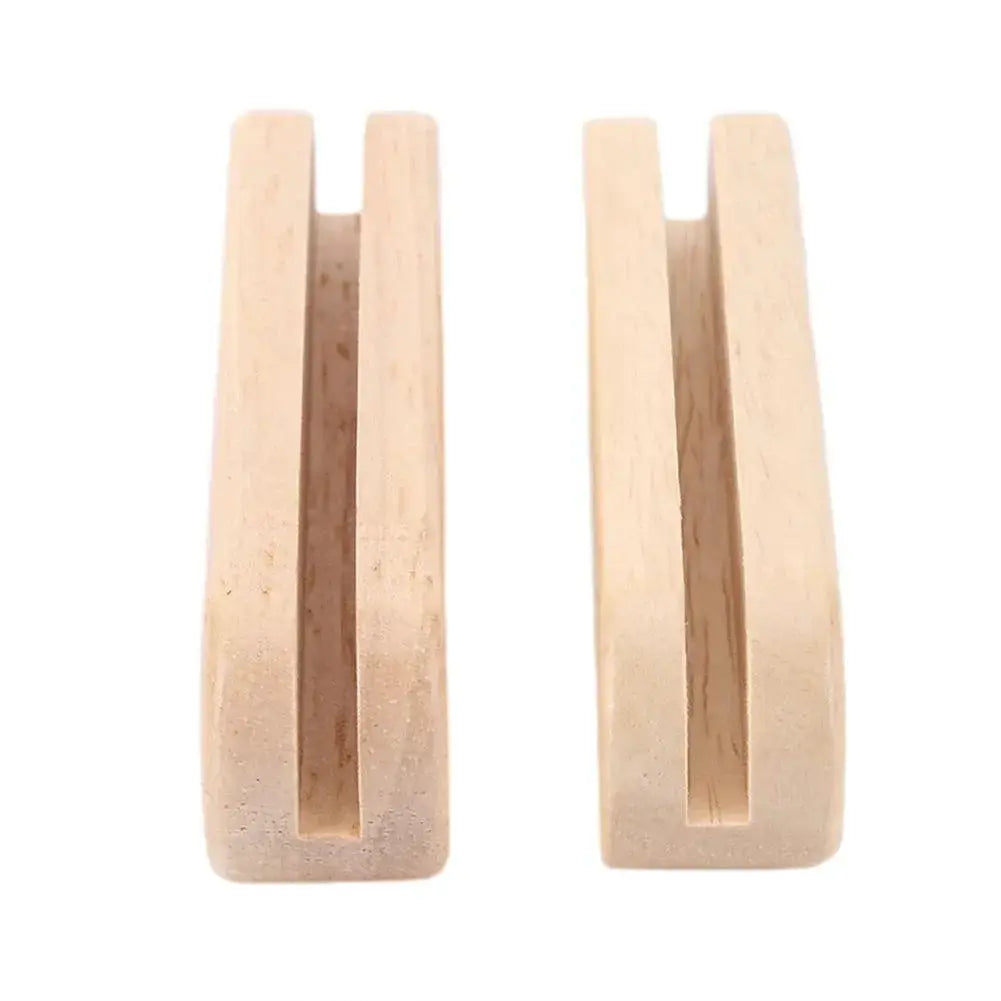 Heat Resistant Wooden BBQ Pan Handles 2 Pack Grilling