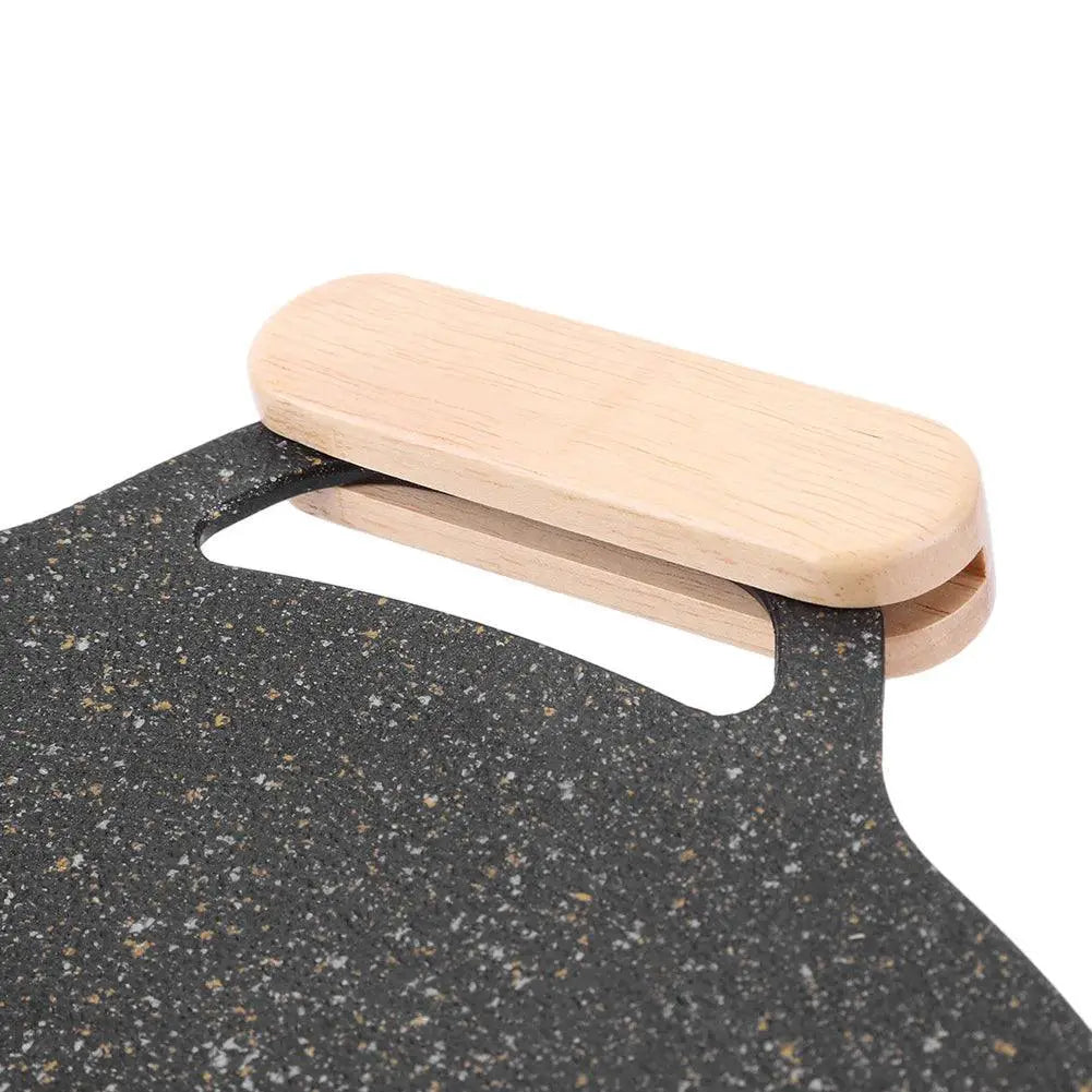 Heat Resistant Wooden BBQ Pan Handles 2 Pack Grilling