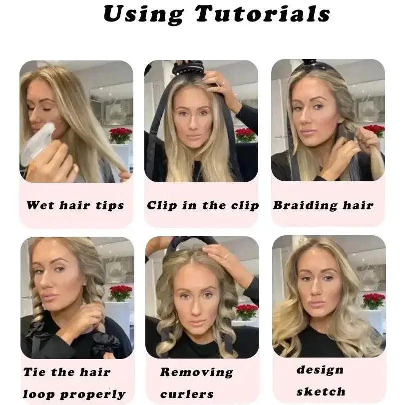 Heatless Hair Curling Headband for Effortless Curls