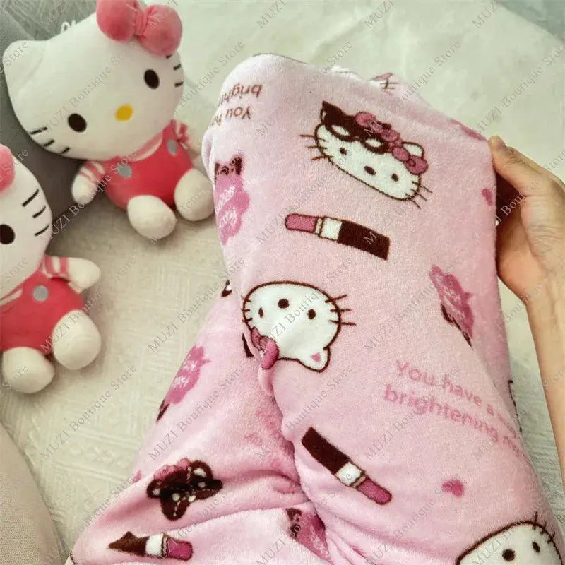 Hello Kitty and Kuromi Coral Velvet Pajama Pants Comfort