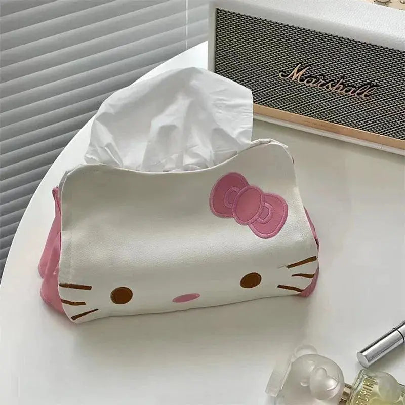 Hello Kitty Tissue Box Cute Cartoon Cat Napkin Case