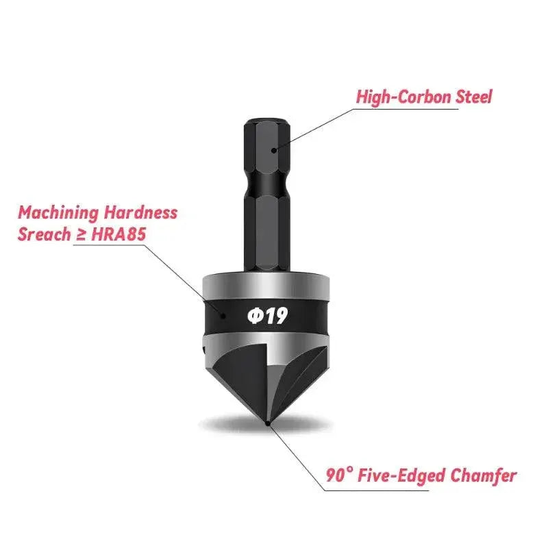 Hex Shank Countersink Drill Bit Set For Wood And Soft Metals