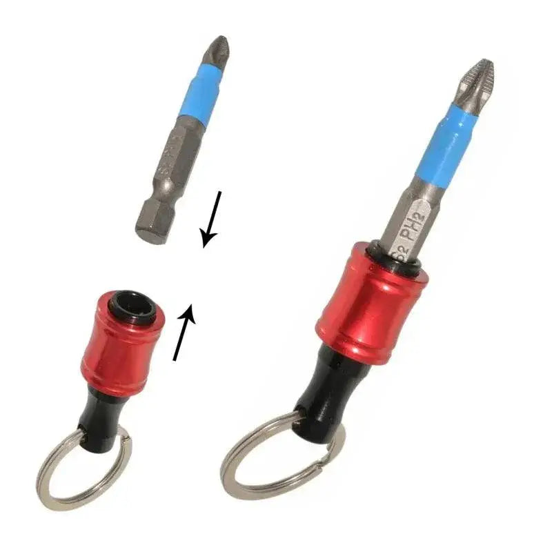 Hex Shank Bit Holder Keychain Set Screwdriver Kit Portable