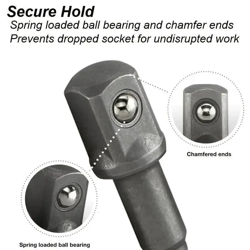 Hex Shank Socket Adapter For Impact Drill Wrench Conversion