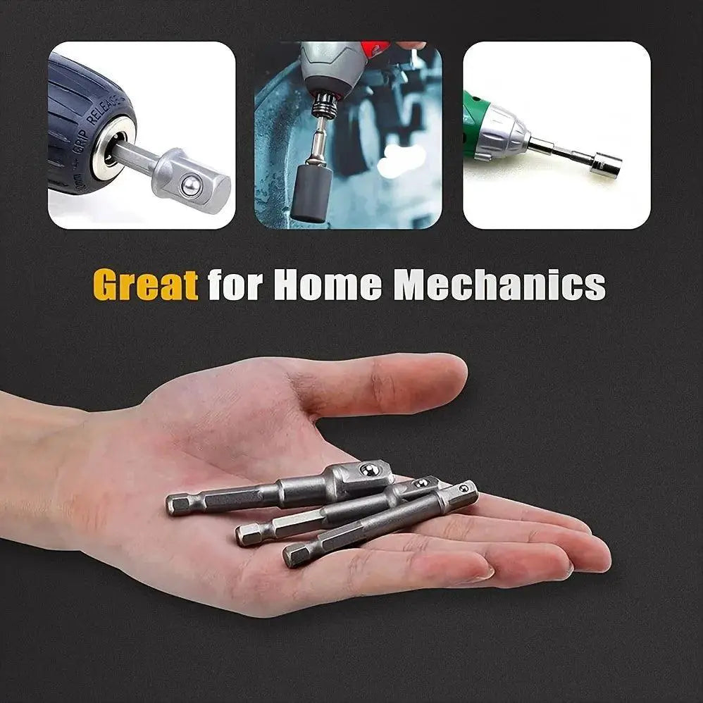 Hex Shank Socket Adapter For Impact Drill Wrench Conversion