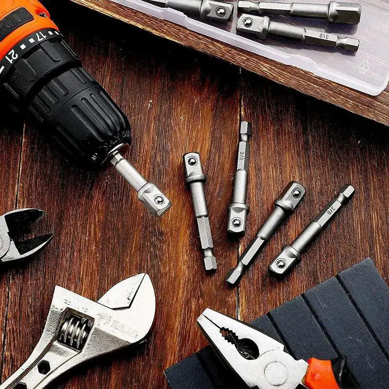 Hex Shank Socket Adapter For Impact Drill Wrench Conversion